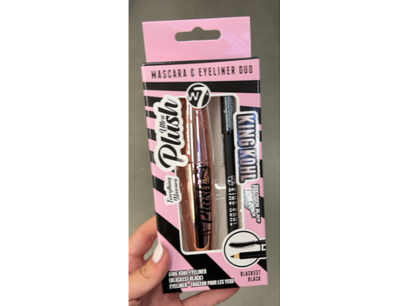 W7 Mascara & Eyeliner Duo, Blackest Black, 0.50 fl oz/15 mL