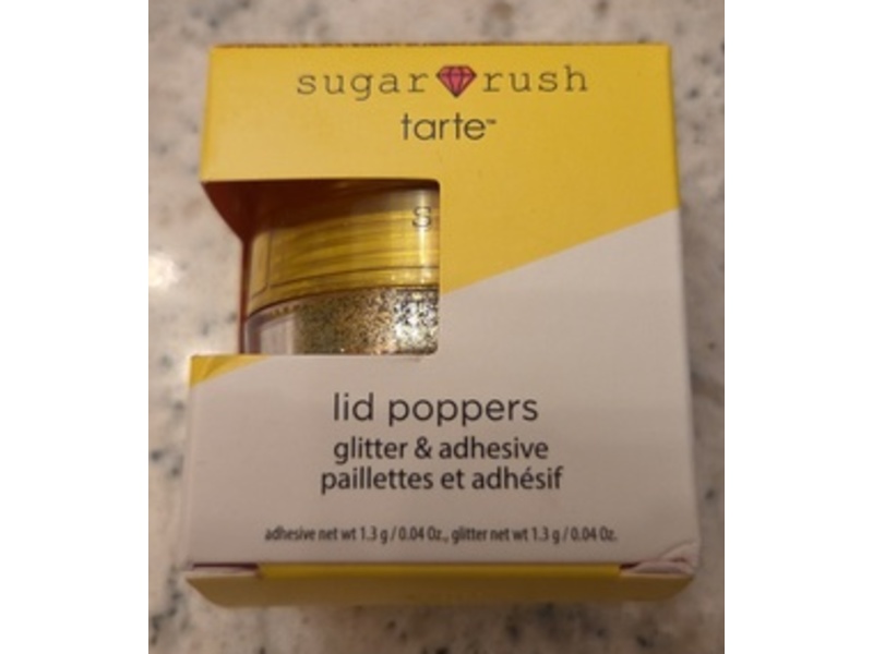 Tarte Sugar Rush Lid Poppers Glitter and Adhesive, Glam Gold, 0.04 oz/1.3 g