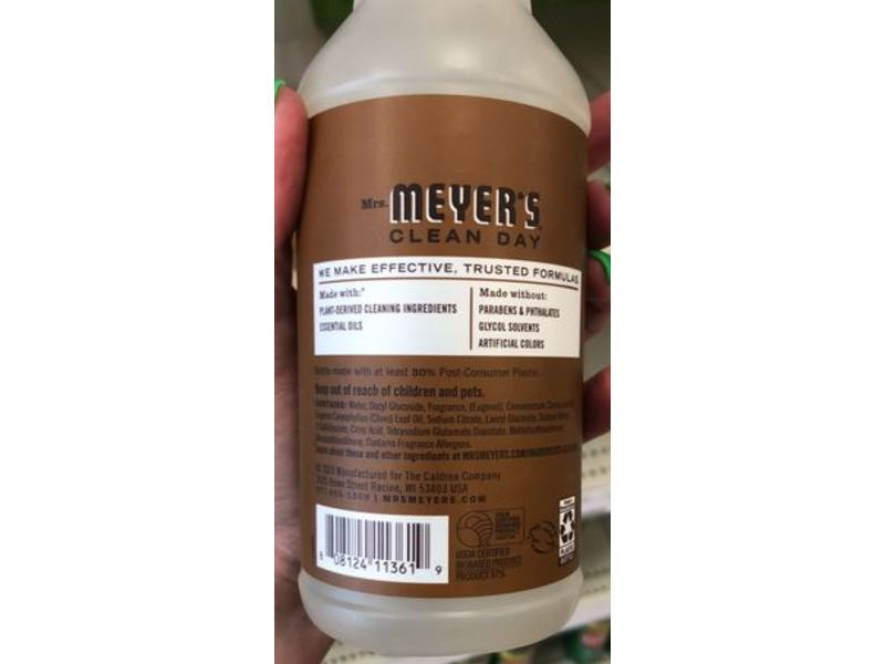 Mrs. Meyer's Clean Day Multi Surface Everyday Cleaner, Acorn Spice, 16 fl oz/473 mL