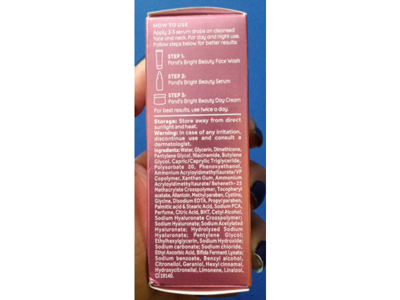 Pond's Bright Beauty Serum, Gluta Niacinamide, 14 mL