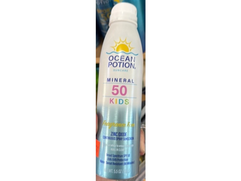 Ocean Potion Kids Sunscreen Body Spray, SPF 50, 5.5 oz/156 g