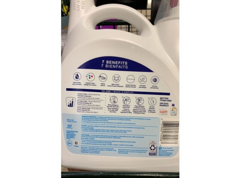 Downy Ultra Fabric Conditioner, Free & Gentle, 190 Loads, 164 fl oz/4.86 L