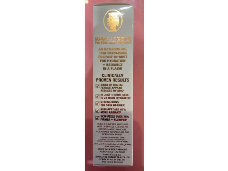 Charlotte Tilbury Magic Hydrator Face Mist Radiant Skin Rescue Essence, 2.5 fl oz/75 mL