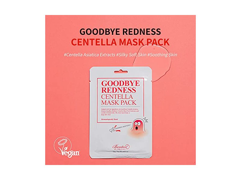 Benton Good Bye Redness Centella Mask, 0.81 oz, 10 Count