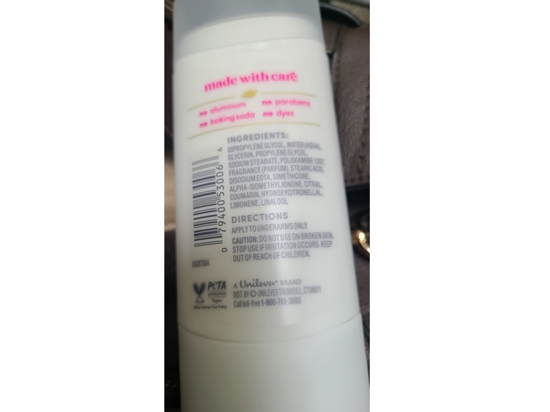 Dove Deodorant Stick, Dragon Fruit Fizz, 2.4 oz/68 g