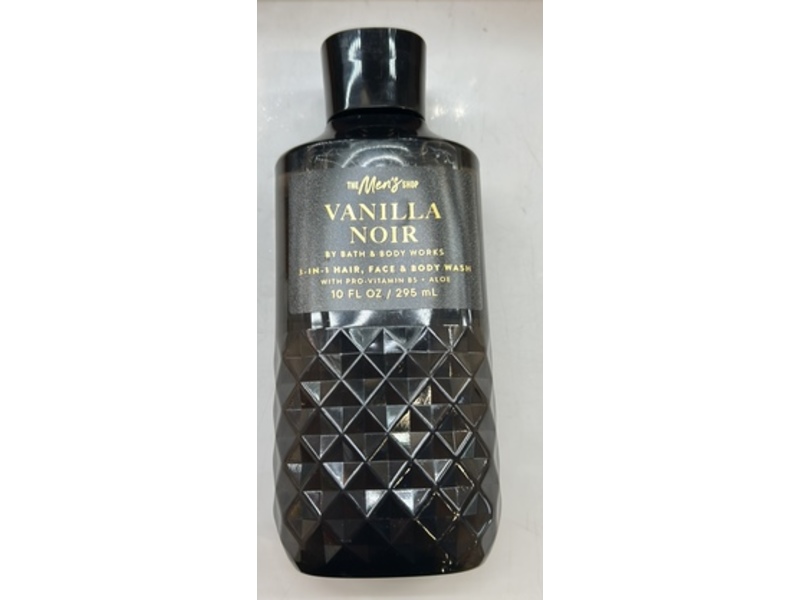 Bath & Body Works The Men's Shop 3 In 1 Hair + Face & Body Wash, Vanilla Noir, 10 fl oz/295 mL