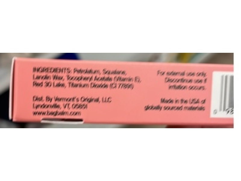 Bag Balm Lip Moisturizer, Hint Of Pink, 0.3 oz, Pack Of 4