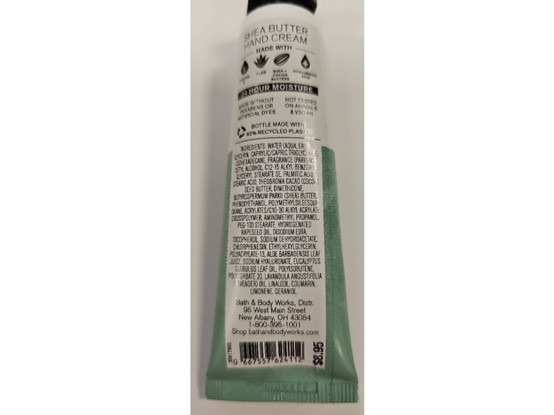 Bath & Body Works Breathe Deep Hand Cream, Eucalyptus + Lavender, 1 fl oz/29 mL