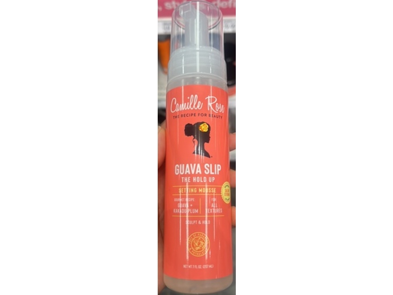 Camille Rose Guava Slip The Hold Up Setting Mousse, Guava + Kakadu Plum, 7 fl oz/207 mL