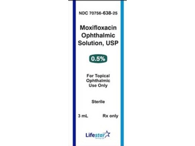 Moxifloxacin Ophthalmic Solution 0.5%, 3 mL, Lifestar (Rx)