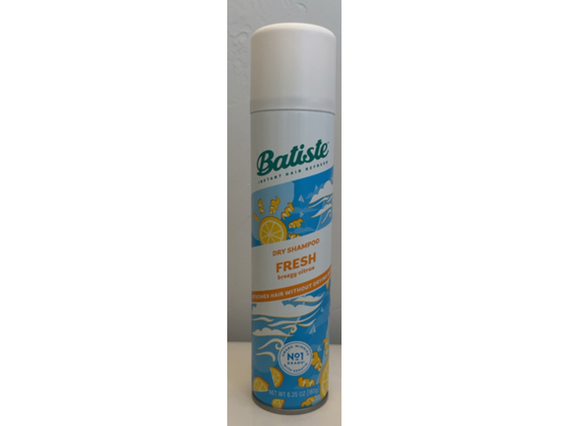 Batiste Dry Shampoo, Fresh Breezy Citrus, 6.35 oz/180 g