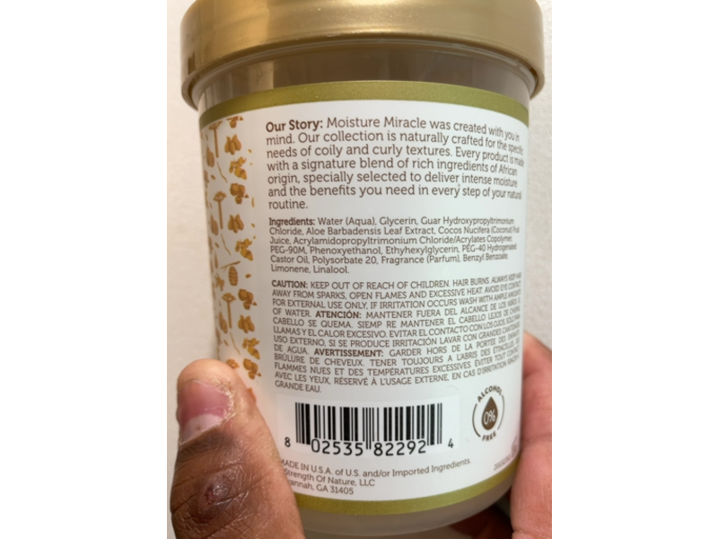 African Pride Moisture Miracle Detangle & Condition Pre-Shampoo, Aloe & Coconut Water, 18 oz/510 g