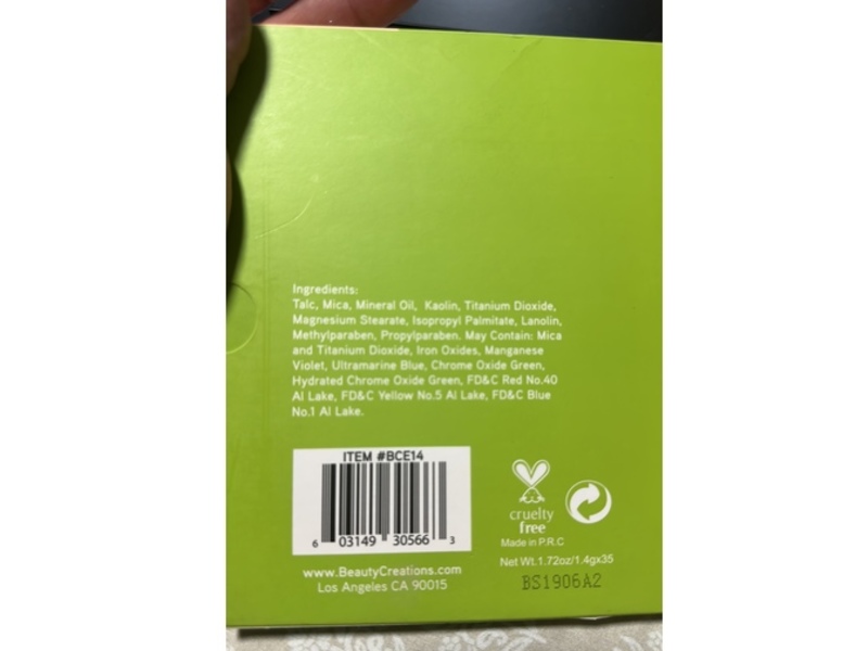 Beauty Creations Eyeshadow Palette, Alicia, 1.72 oz/1.4 g