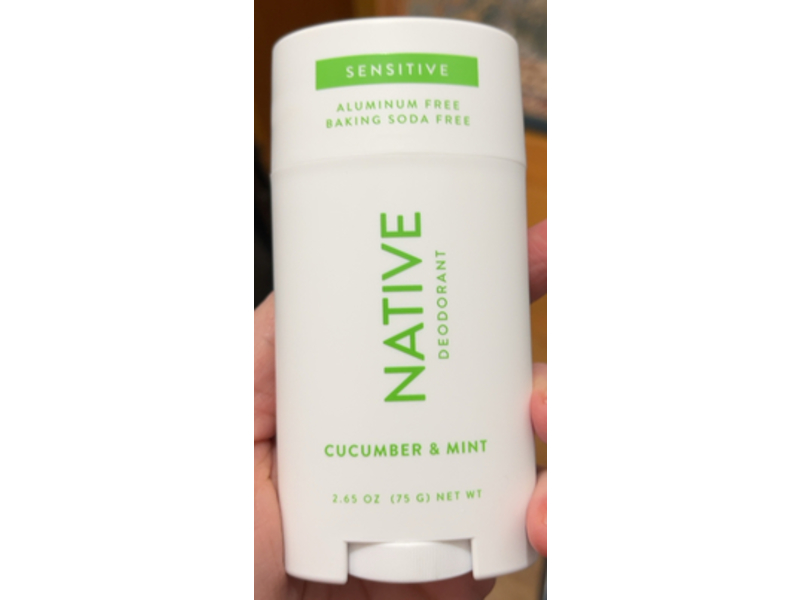 Native Sensitive Deodorant, Cucumber & Mint, 2.65 oz/75 g