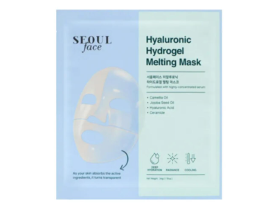 Seoul Face Hydrogel Melting Mask, Hyaluronic, 1.19 oz/34 g, 5 Count