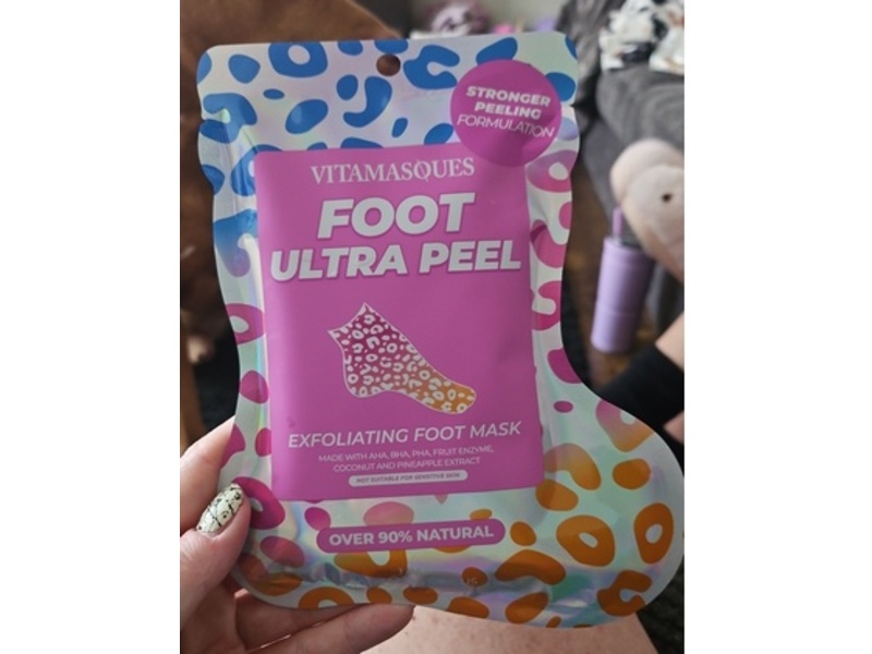 Vitamasques Foot Ultra Peel Exfoliating Foot Mask, Coconut & Pineapple Extract, 3 Pair