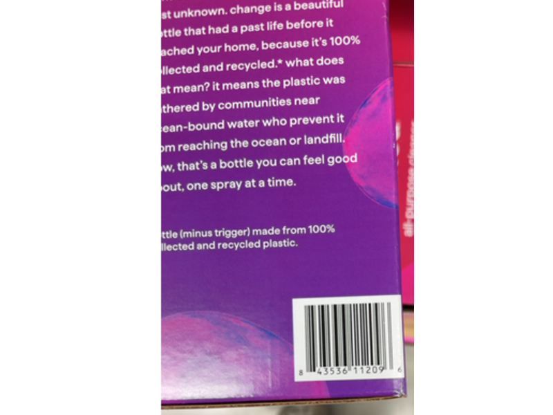 Method All-Purpose Cleaner Spray + Refill, Pink Grapefruit, 28 fl oz/828 mL + 68 fl oz/2 L