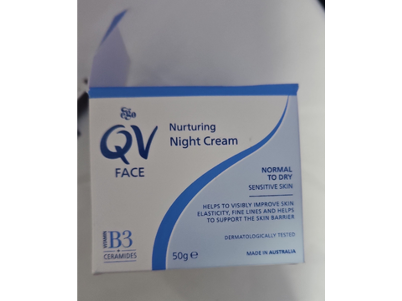 Ego Qv Nurturing Face Night Cream, Vitamin B3 + Ceramides, 50 g
