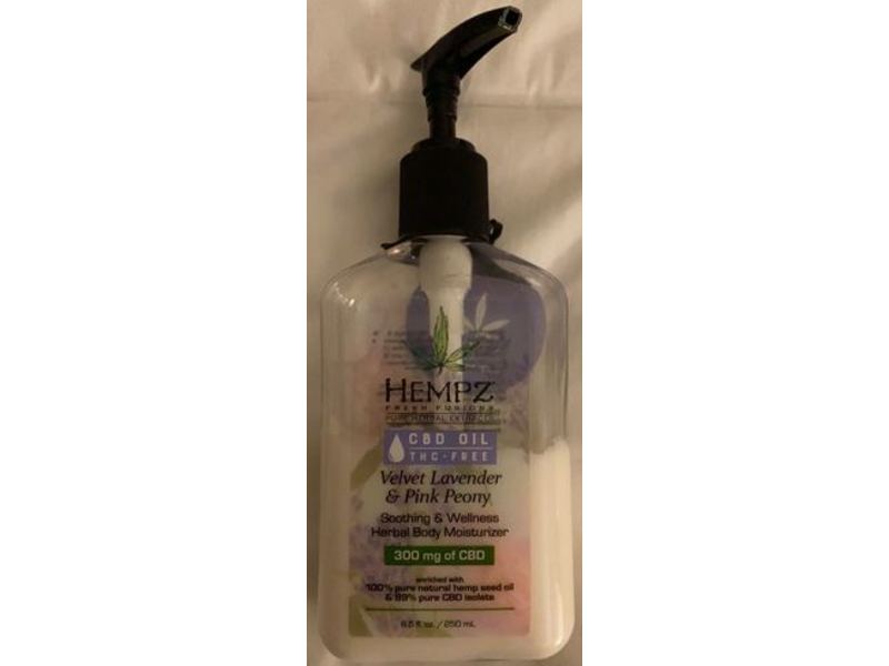Hempz Fresh Fusions Body Moisturizer, Velvet Lavender & Pink Peony, 8.5 fl oz/250 mL