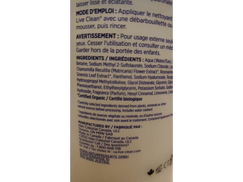 Live Clean Fresh Water Hydrating Body Wash, 33.8 fl oz/1 L