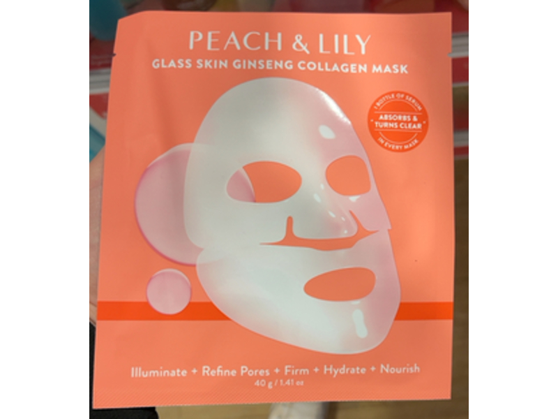 Peach & Lily Glass Skin Ginseng Collagen Mask, 1.41 oz/40 g, 1 Count