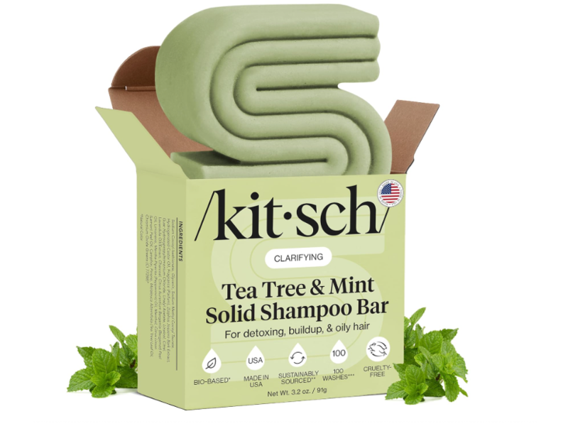 Kitsch Clarifying Shampoo Bar , Tea Tree & Mint, 3.6 oz/102 g