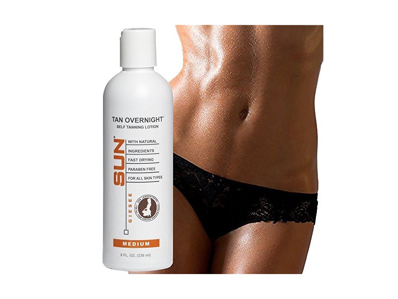 Sun Laboratories Sunless Tanning Lotion Tan Overnight 8 fl oz Medium to Dark Tan for All Skin Types