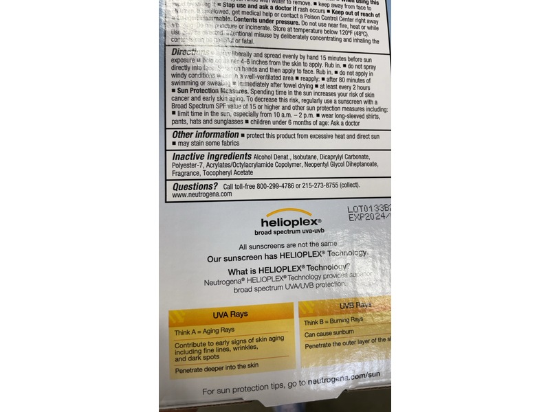 Neutrogena Beach Defence Water + Sun Protection Sunscreen Spray, SPF 50, 6.5 oz, Pack Of 2