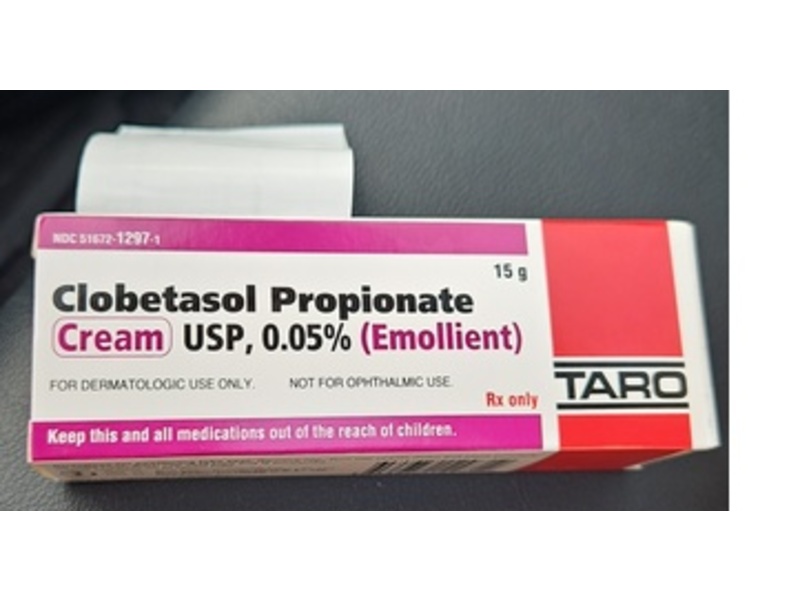 Clobetasol Propionate Cream 0.05%, 15 g, Taro (Rx)