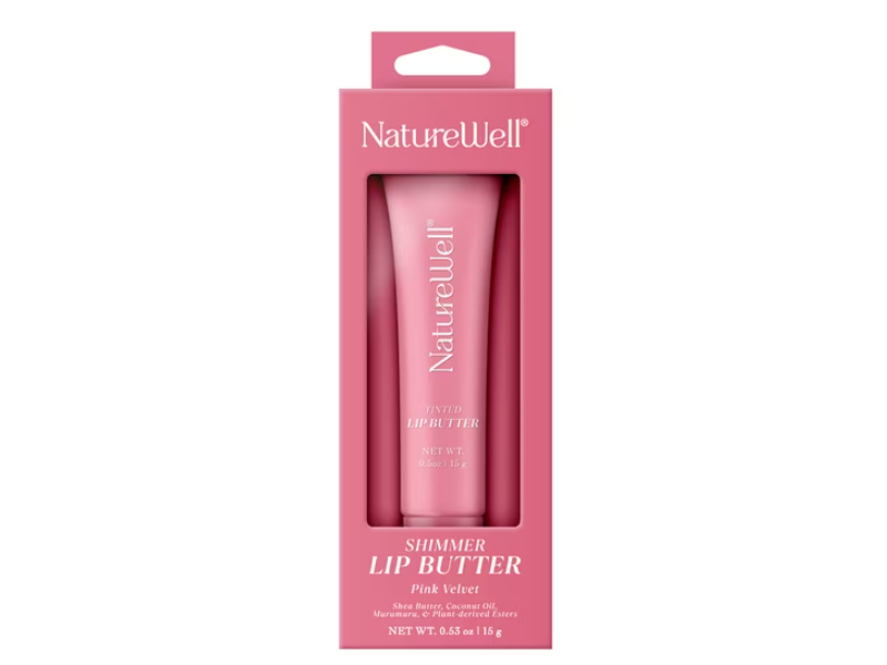 NatureWell Tinted Lip Butter, Pink Velvet, 0.53 oz/15 g
