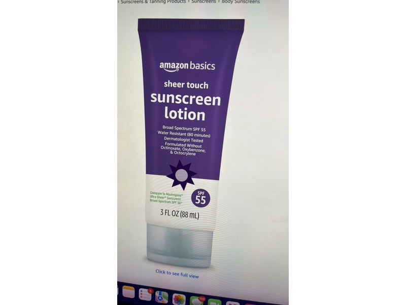 Solimo Sheer Face Sunscreen Lotion, SPF 55, 3 fl oz/88 mL