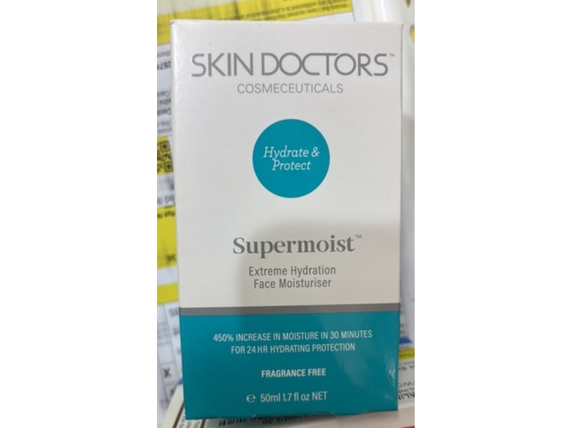 Skin Doctors Supermoist Face Moisturizer, Hydrate & Protect, 1.7 fl oz/50 mL