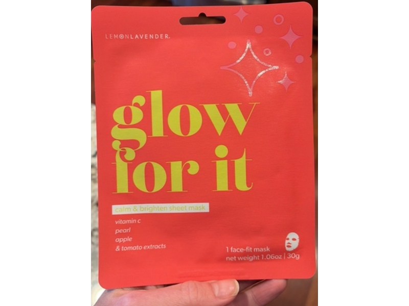 Lemon Lavender Glow For It Calm & Brighten Sheet Mask, 1.06 oz/30 g