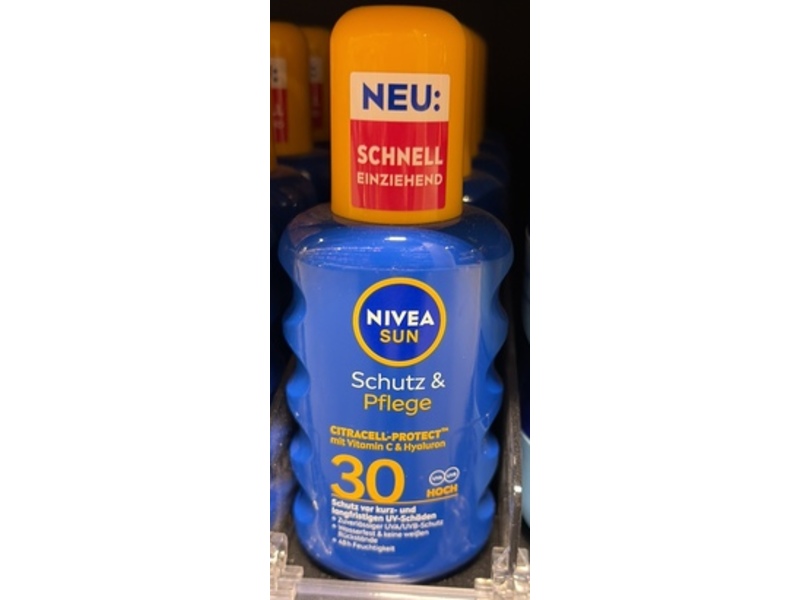 Nivea Sun Sunscreen Spray Protection & Care, SPF 30, 200 mL
