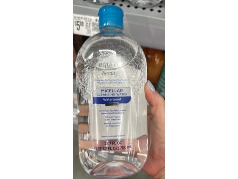 Equate Beauty Micellar Cleansing Water, Waterproof, 23.7 fl oz/700 mL