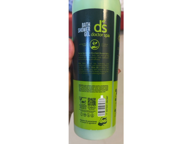 Boe Cosmetics Doctor Spa Bath Shower Gel, Aloe Vera & Olive Oil, 25.36 oz/750 mL