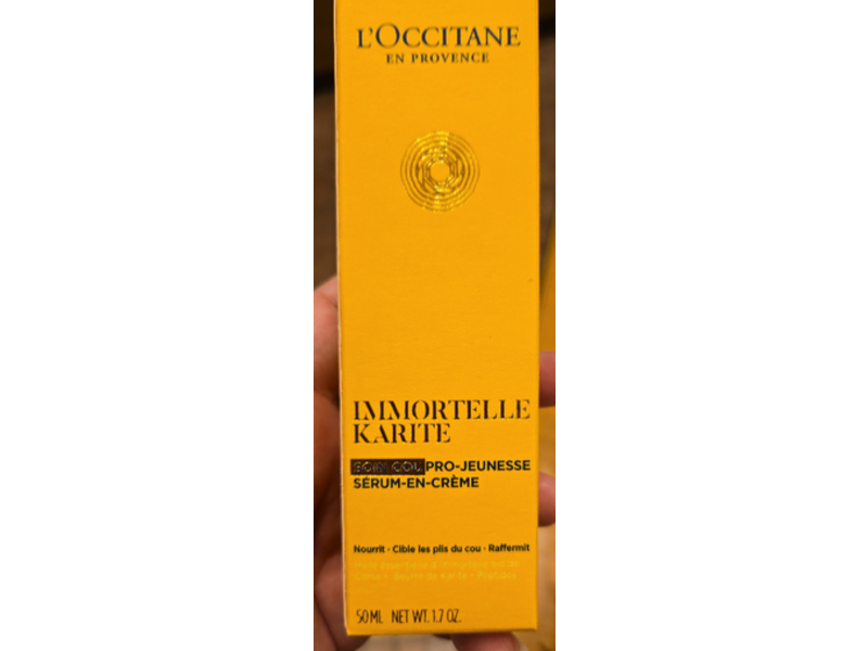 L'Occitane En Provence Immortelle Karite Pro-Youth Neck Care Serum-In-Cream, 1.7 oz/50 mL