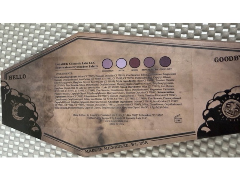 Lunatick Cosmetics Supernatural Eyeshadow Palette