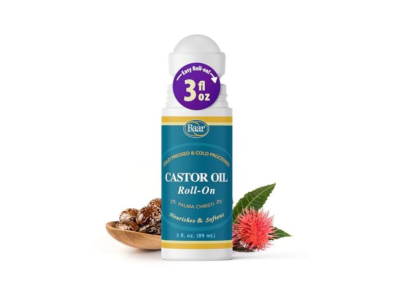Baar Castor Oil Roll-On, 3 fl oz/89 mL