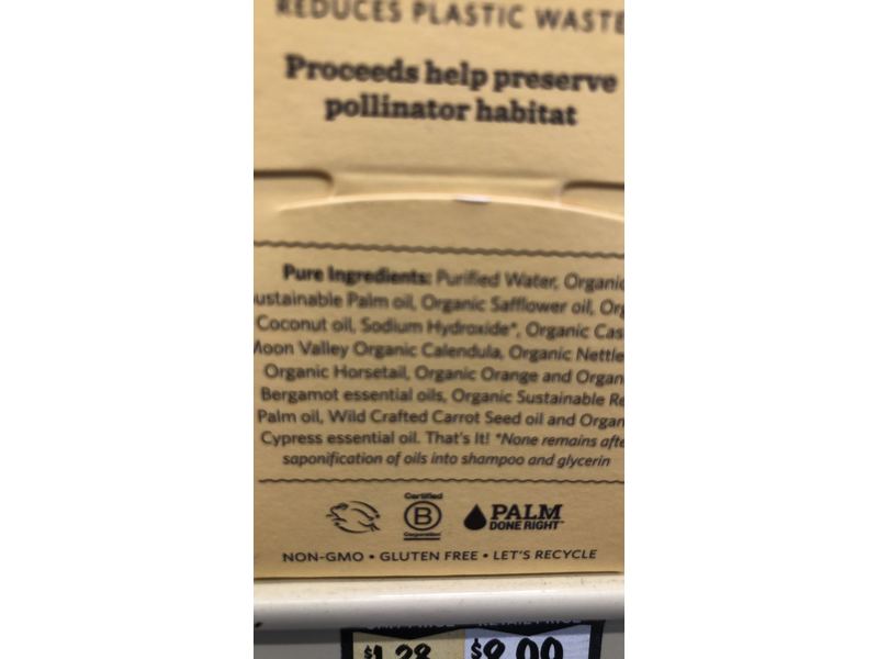 Moon Valley Organics Herbal Shampoo Bars, Sweet Carrot, 4 oz