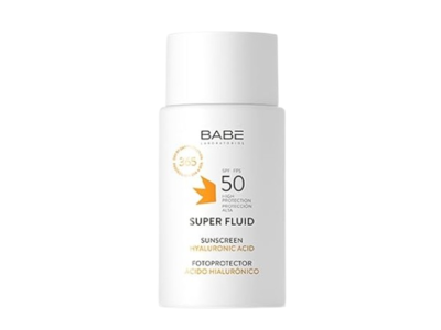 Babe Laboratorios Super Fluid Color Sunscreen, Hyaluronic Acid, SPF 50, 1.7 fl oz/50 mL
