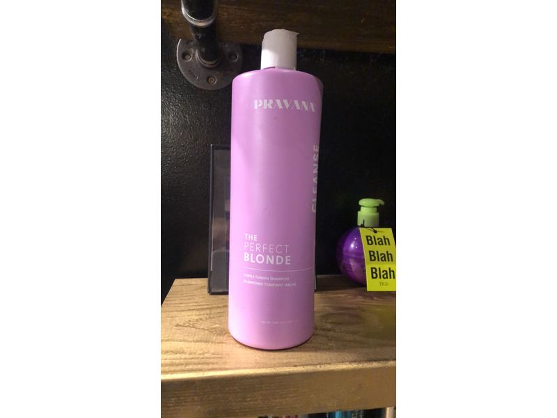 Pravana Cleanse The Perfect Blonde Purple Toning Shampoo, 33.81 fl oz/1000 mL