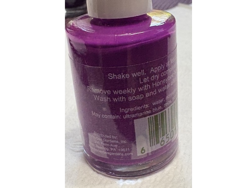 Honey Bee Gardens Water Colors Nail Enamel, Island Orchid, 0.5 fl oz/14 mL
