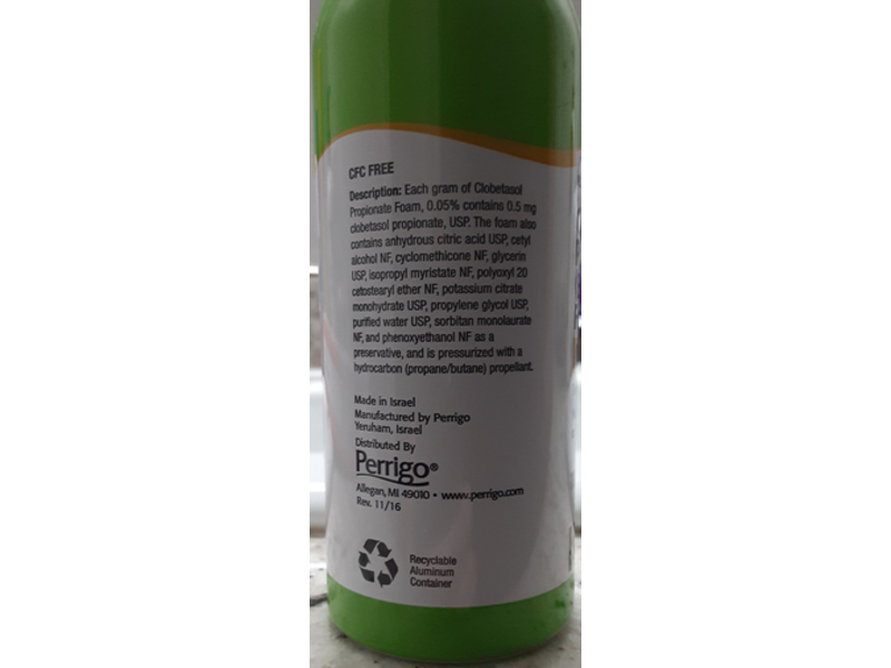 Clobetasol Propionate Foam (Emollient Formulation) 0.05%, 100 g, Perrigo (RX)