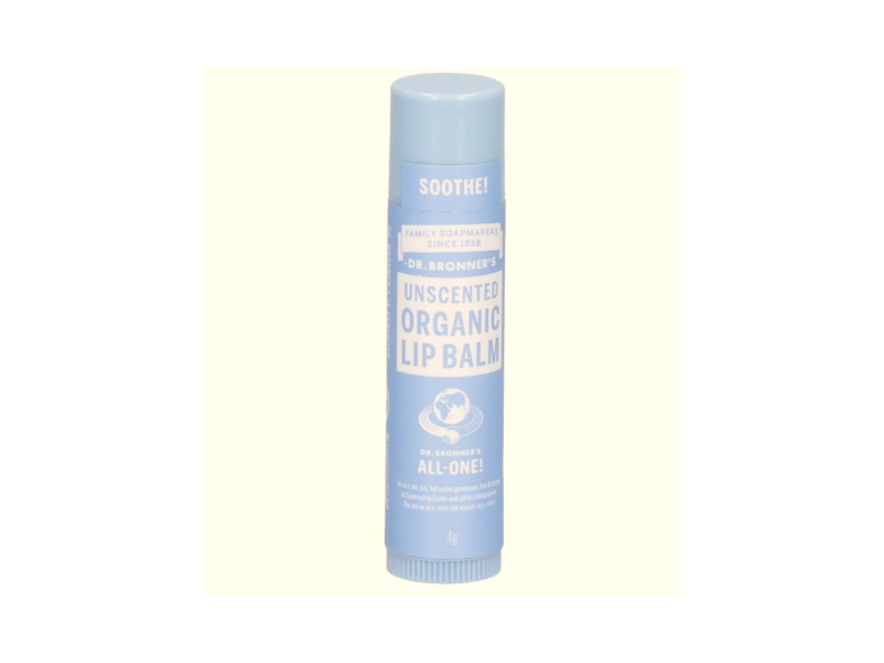 Dr. Bronner's Organic Lip Balm, Unscented, 4 g