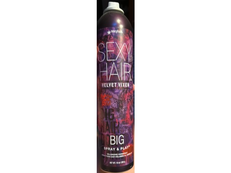 Sexy Hair Big Spray & Play Volumizing Hairspray, Velvet Vixen, 10 oz/284 g