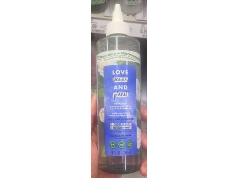 Love Beauty And Planet Hydrating Dream Waters Micellar Shampoo, Camellia Tea Water & Vitamin E, 9 fl oz/266 mL