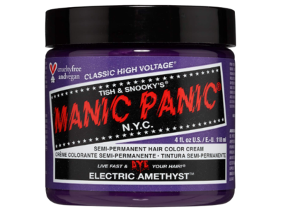 Manic Panic Electric Amethyst Semi Permanent Hair Color Cream, 4 fl oz/118 mL