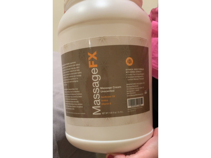 Massage FX Massage Cream, 128 fl oz/3.78 L