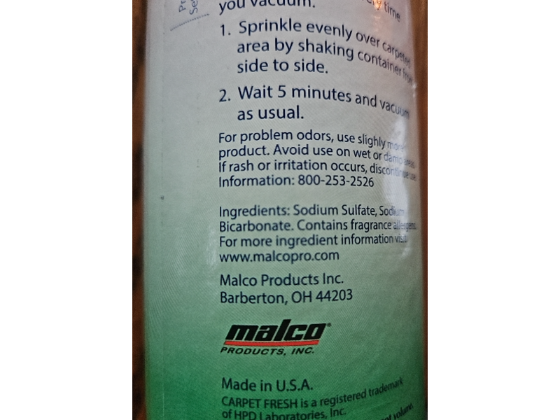 Carpet Fresh Rug And Room Deodorizer, Gardenia, Baking Soda, 14 oz/396 g